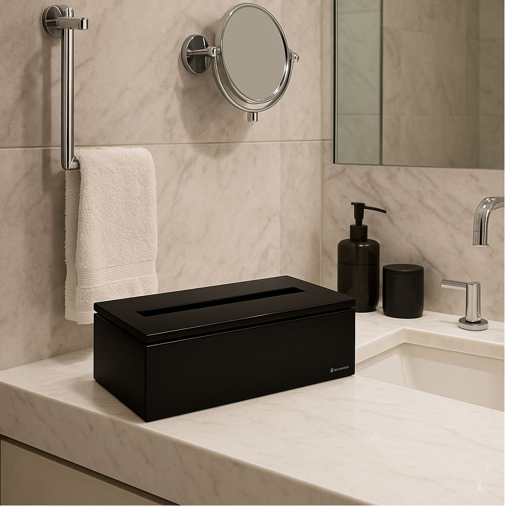 Porta papel toalha preto